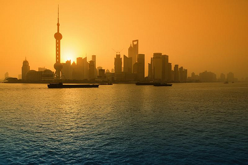 Shanghai, wschód słońca